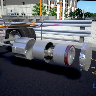 Dana TM4 electric powertrain technologies for buses and commercial vehicles - Video still